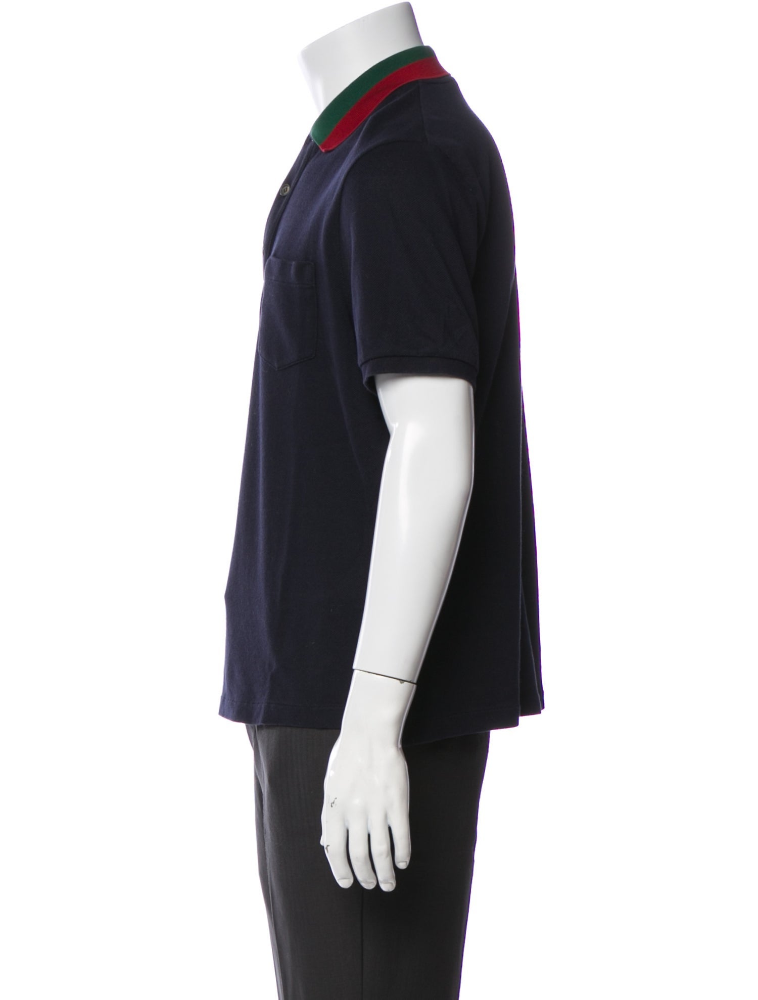 Gucci Web Accent Collar Polo Shirt